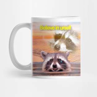 I love trash, I am trash | Racoon Meme Mug